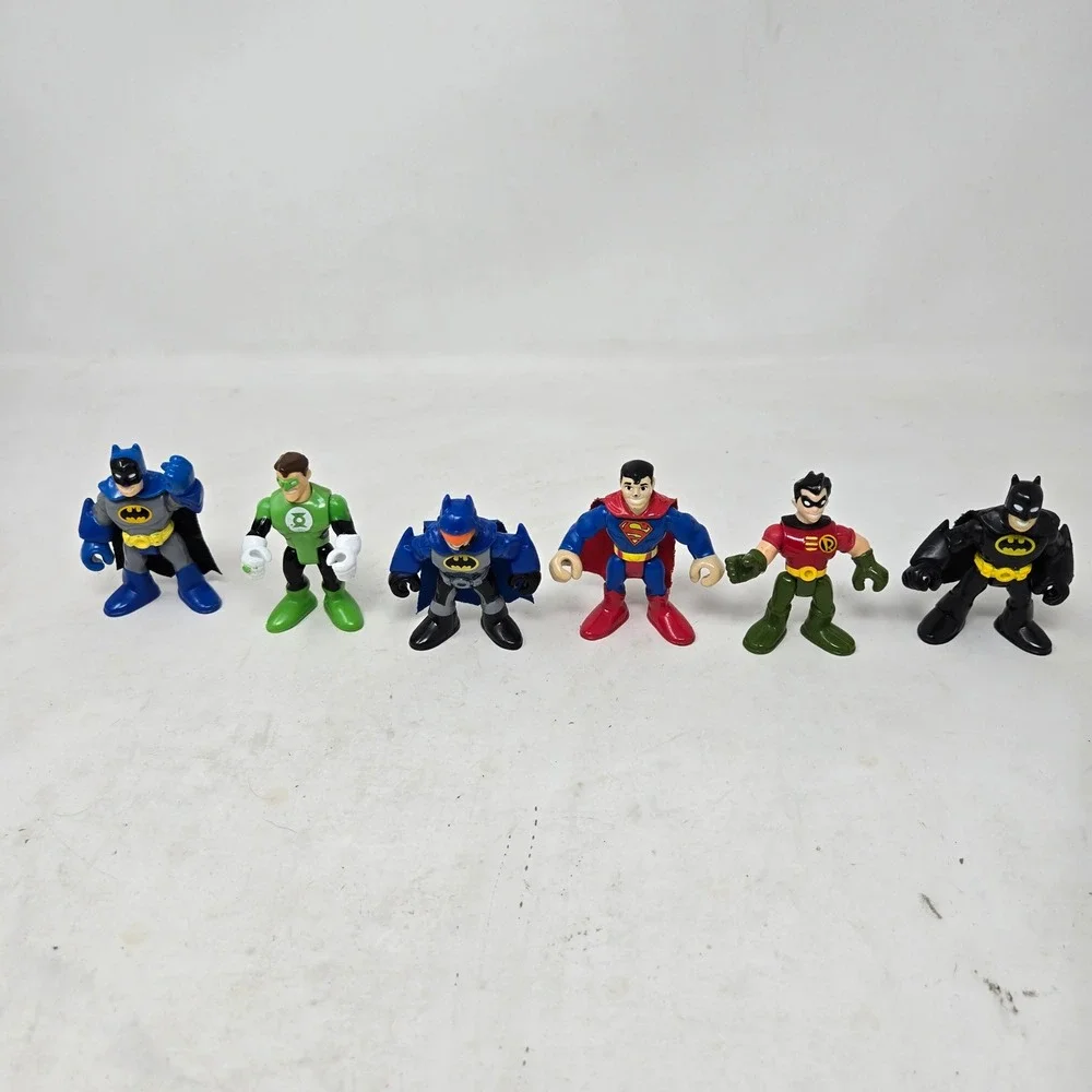 Fisher-Price Imaginext DC Super Friends Figure‎ Lot Batman Superman Robin 6pc